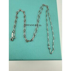 RARE Tiffany & Co. Sterling Silver Bone Link Charm Chain Necklace 24"